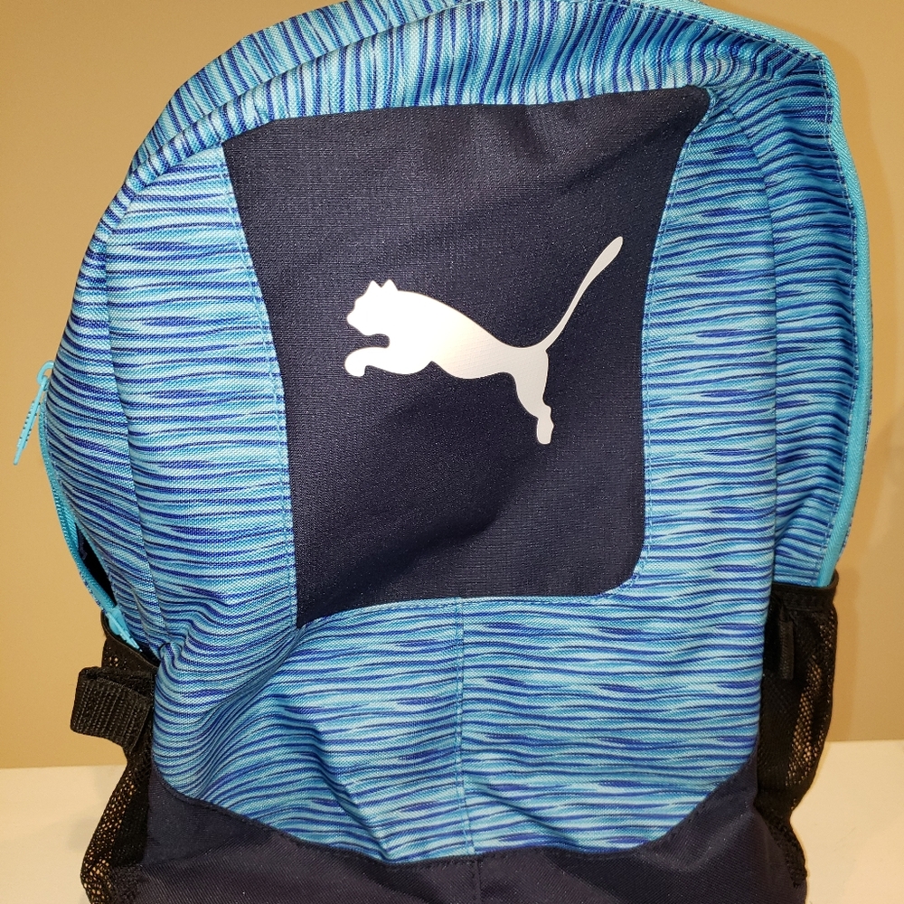 Used Puma blue two toned backpack - Picture 3 of 8